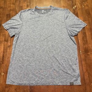 SAXX Shirt Men's XXL Blue All Day Aerator Mesh UPF Short Sleeve Crew Performance